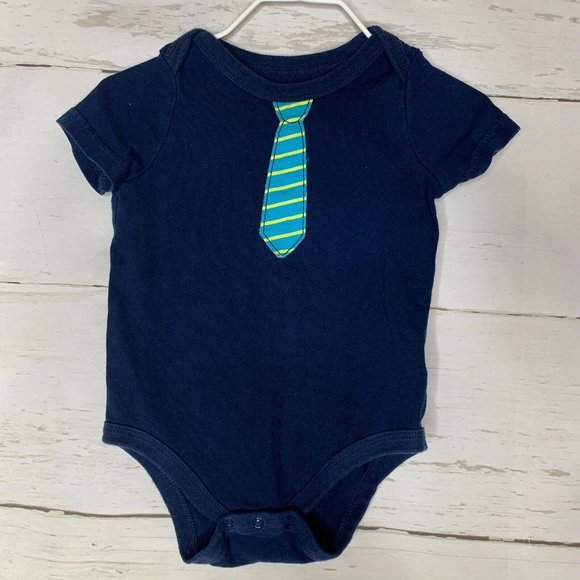 Circo Baby Boys Neck Tie Bodysuit Romper 6-9 Month - Picture 1 of 5